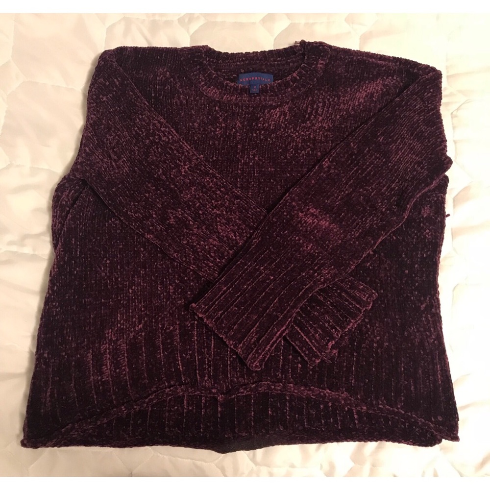Purple Aeropostale sweater.